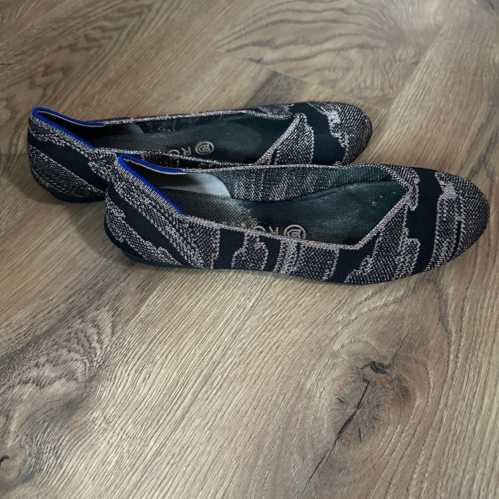 Rothy’s Sparkly Black and Gray Women's Flats